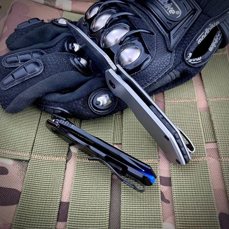 KS 1375 Pocket Knife 420 Steel Handle Outdoor Adventure Combat Sharp Cut Safari Multi-functional Camping Accessories Men's Gift