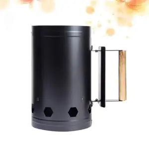 Barbecue Fire Starter Stainless Steel Barbecue Charcoal Burner Portable Handle Ignition Barrel Camping Picnic Cooking Stove Hood