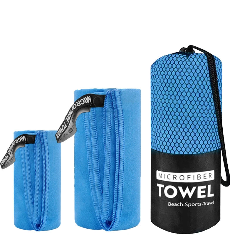 2 piece set quick drying towels for sports, fitness, swimming, beach, sweat water absorption, suitable for outdoor camping