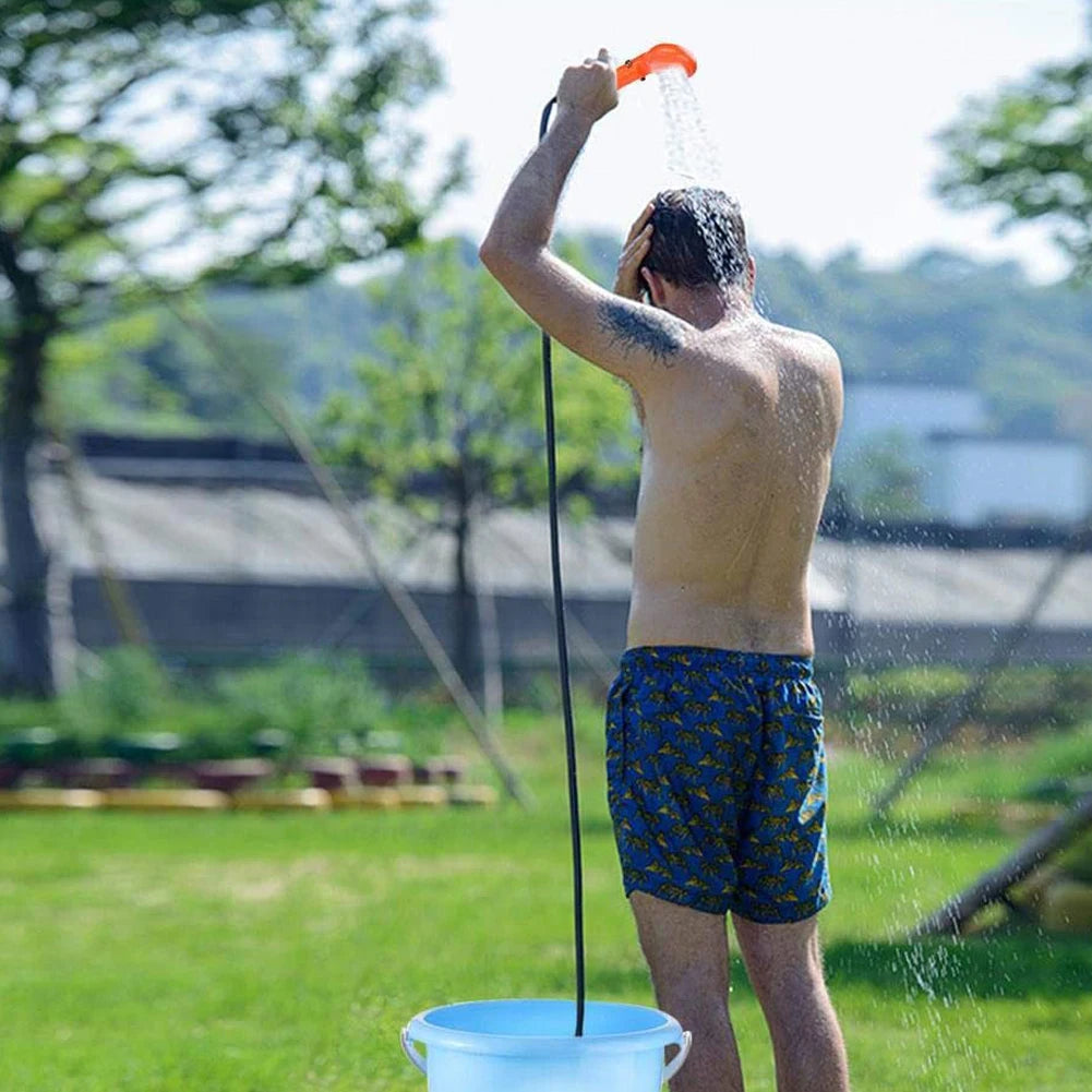 Camping Shower Outdoor Shower Portable Shower 12V Car Plug Outdoor Portable Vehicle Mounted Shower Kit for Camping Travel