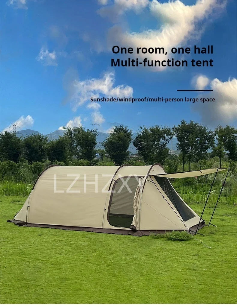 Outdoor camping tent one-bedroom one-living room large space thickened windproof rainproof and sunshade tent Camping Shelters