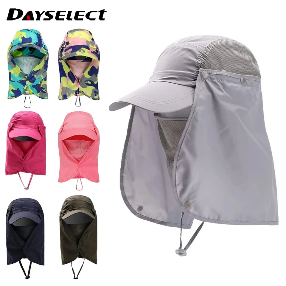Hunting Camping Hiking Fishing Hats Outdoor UV protection Sun Protection Breathable Caps Full Head Quick-dry Headwear Men Women