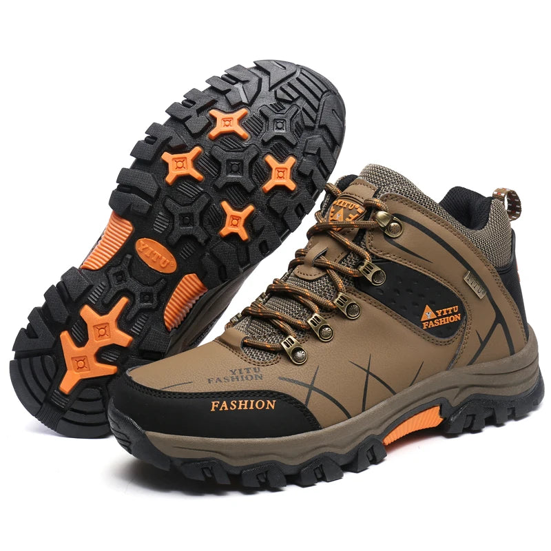 Hiking Shoes Men Ankle Boots Outdoor Camping Anti-collision Climbing Shoe Lace Up Climbing Trekking Sneakers