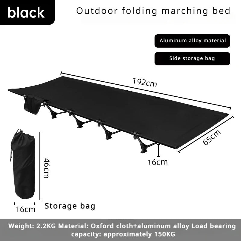 Outdoor Ultralight Camping cot, Hiking Folding Bed, Tent Foldable Bed Marching Bed, Aluminum alloy Single Cot