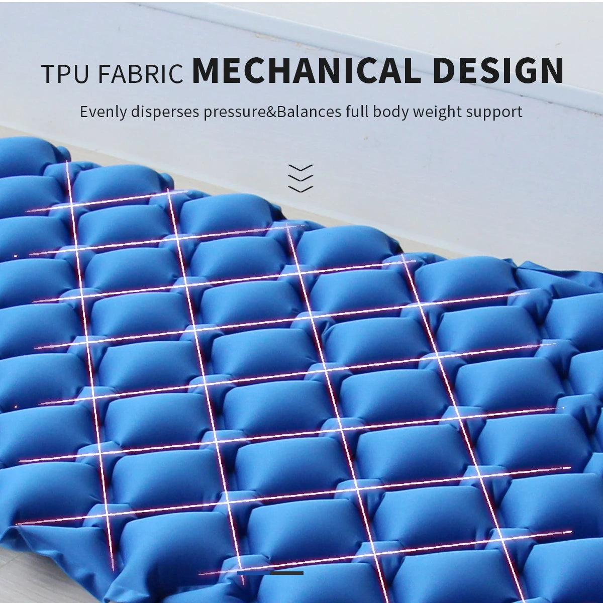 Outdoor Sleeping Pad with Pillow Ultralight, 77”*23.6”*2.4” Inflatable Camp Sleeping Mattress for Adult