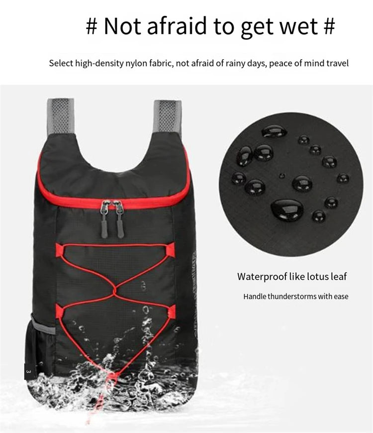 Camping Hiking Multifunctional Outdoor Folding Sports Backpack Ultra Lightweight Carrying Waterproof Nylon Fabric Fitness Bag