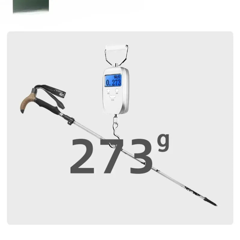 Camping Travel Hiking Stick Walking Cane Folding Walking Sticks Aluminum Alloy Crutches Trekking Cane Stretch Hiking Stick