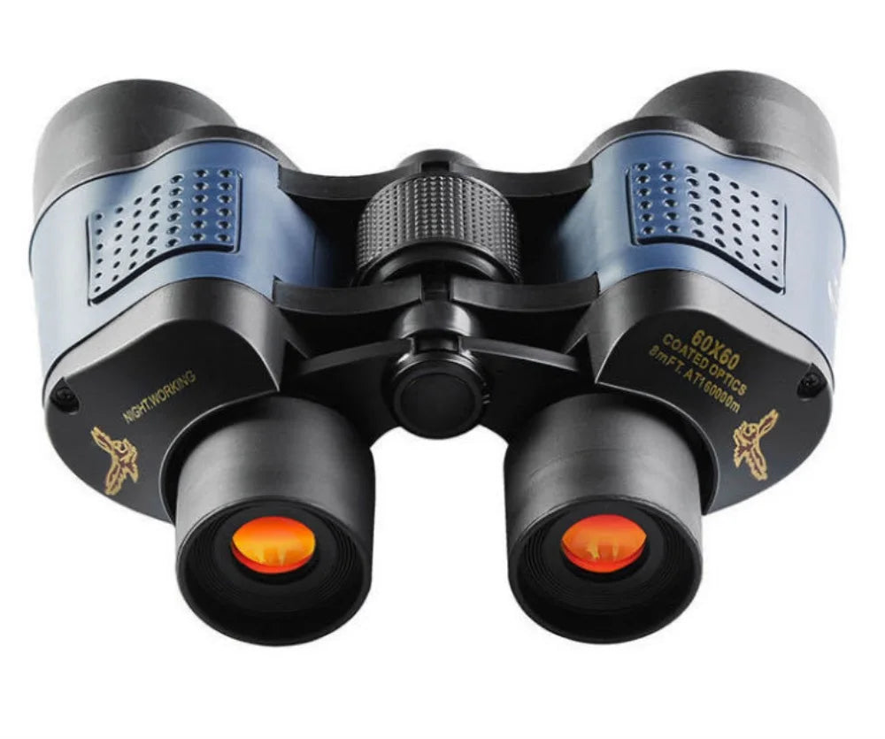 Professional 60x60 BAK4 Optical Binoculars Telescope Long Distance Portable Powerful HD Binocular for Hunting Traveling Outdoor