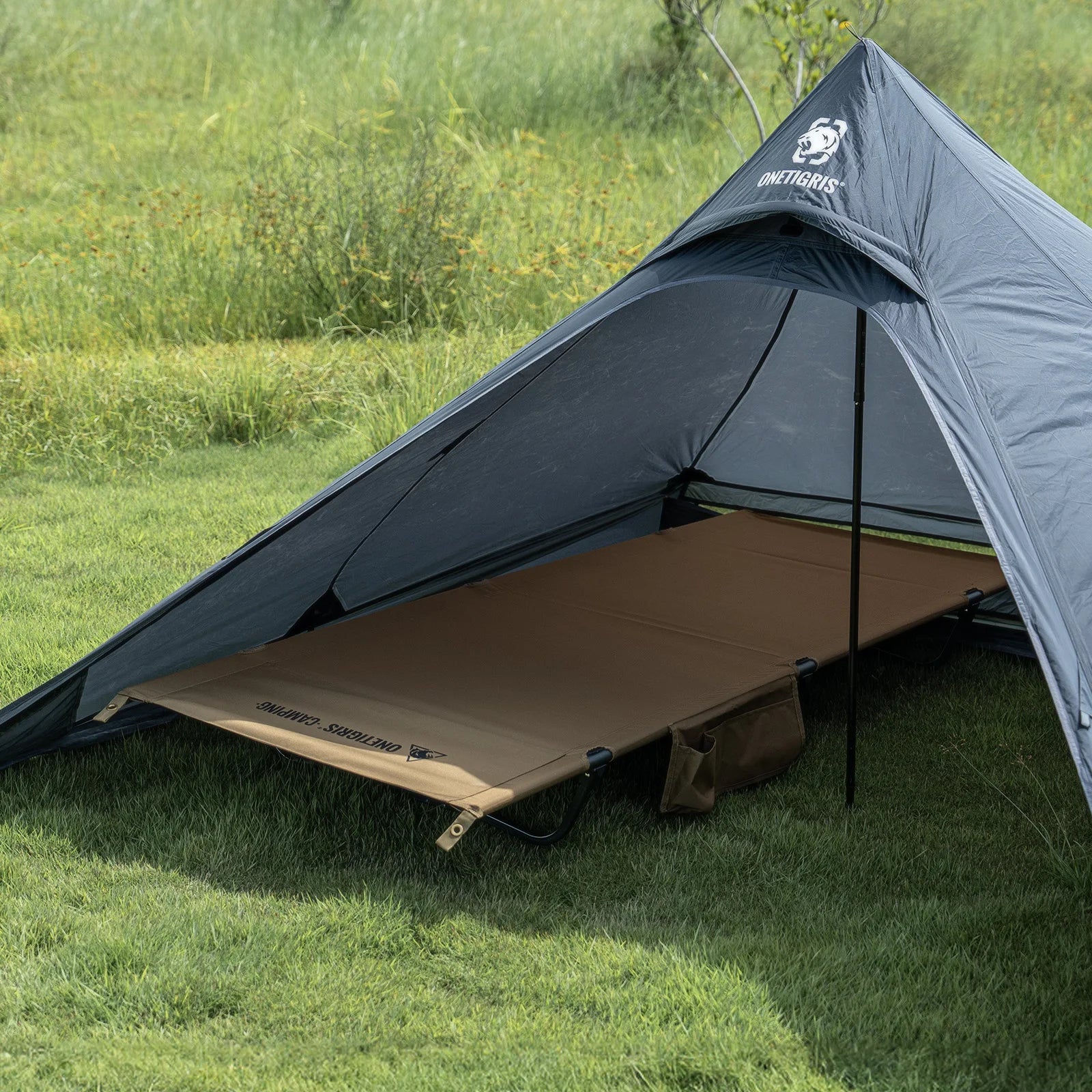 OneTigris SUPRAGRIS Camping Cot Portable Easy-to-Assemble Folding Outdoor Bed Mat Office Nap Sleeping Camp Cots for Adults