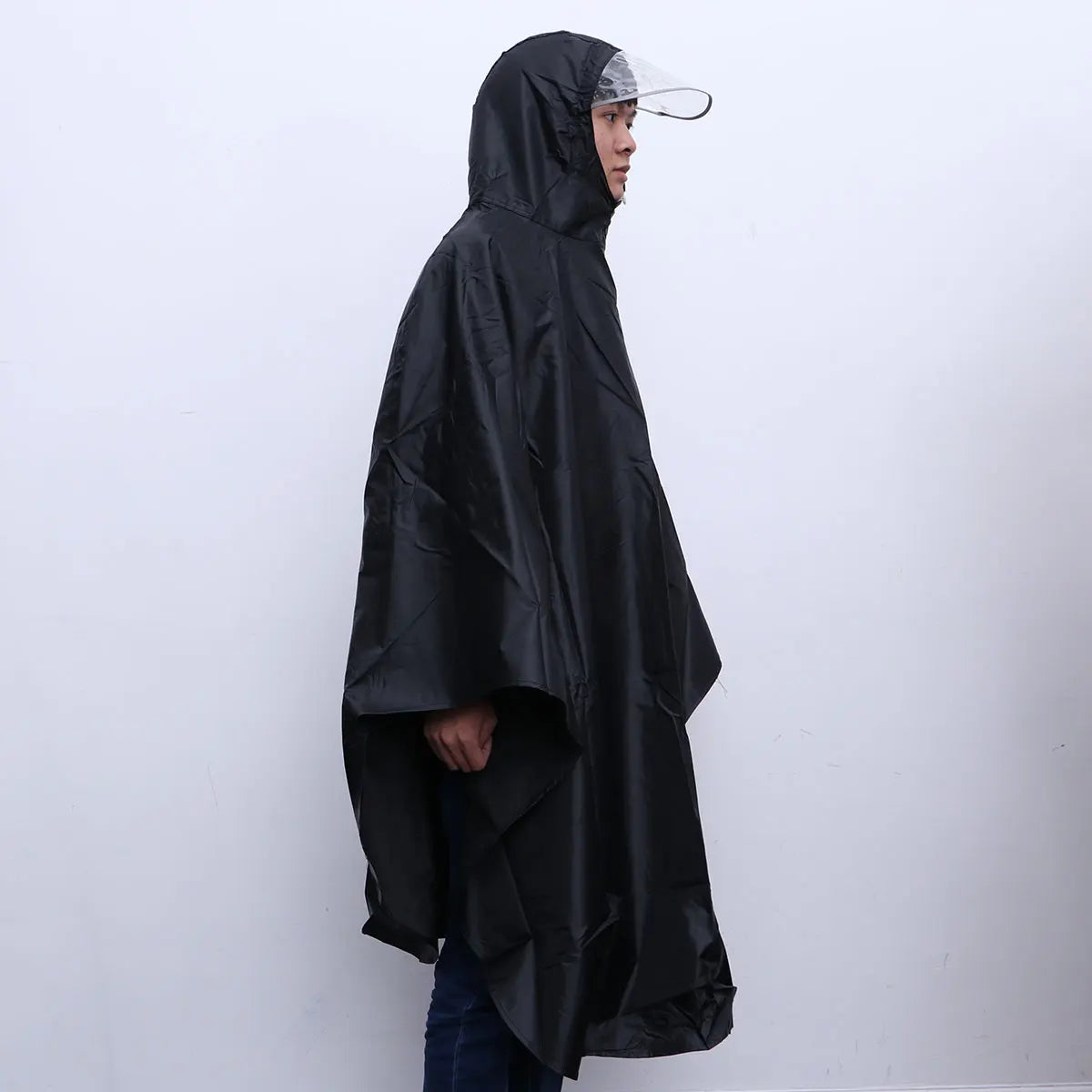 Rain Hooded Cape Raincoat Withraincover Ponchos Adults Hoods Hood Cloak Waterproof Riding Cycling Scooter