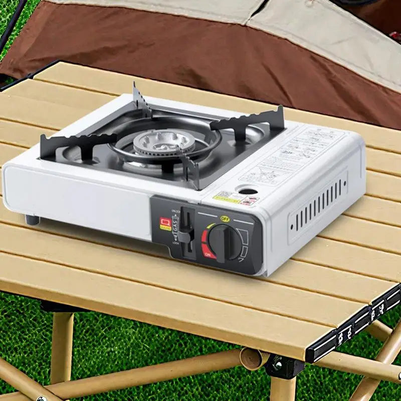 Portable Stove For Camping Compact Camping Stove Powerful Burner Heavy Duty Cooker Multi-Stage Flame Control Automatic Ignition