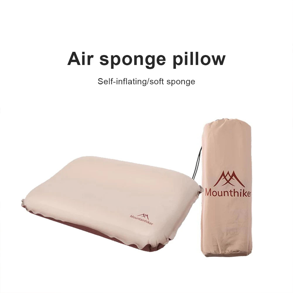 Camping Air Pillow Neck Protect Outdoor Sleeping Pillow Ergonomic Portable Self Inflating Pillow for Car Airplane Train Office
