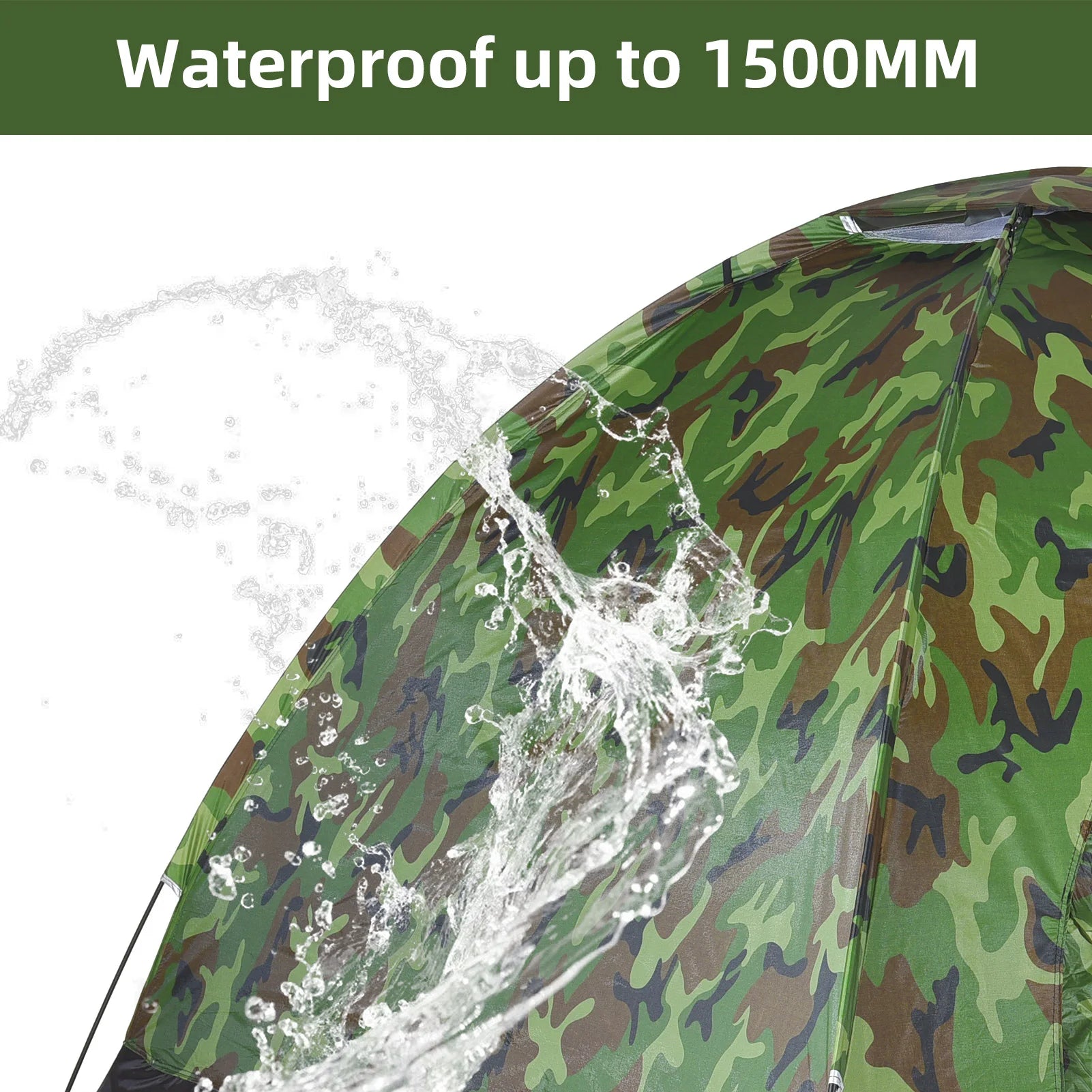 Tent for Camping 3-4 Person Capacity Waterproof Camouflage Dome Tent UV Protection Mosquito Net Easy Setup Family Tents