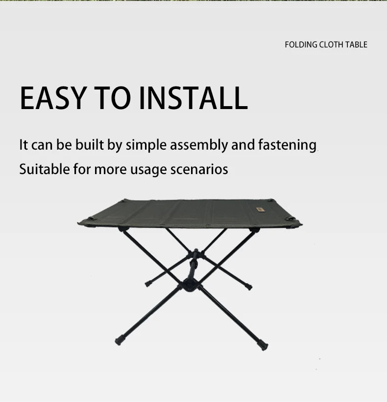TARKA Camping Oxford Fabric Table Folding Desk Lightweight Foldable Cloth Tables Outdoor Fishing Picnic Desk Camping Equipment