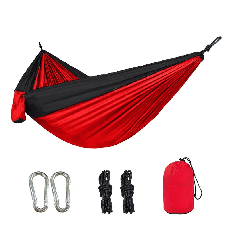 Ultralight Outdoor Hammock – Portable, Anti-Rollover, High Weight Capacity, Parachute Fabric Camping Double Hammock
