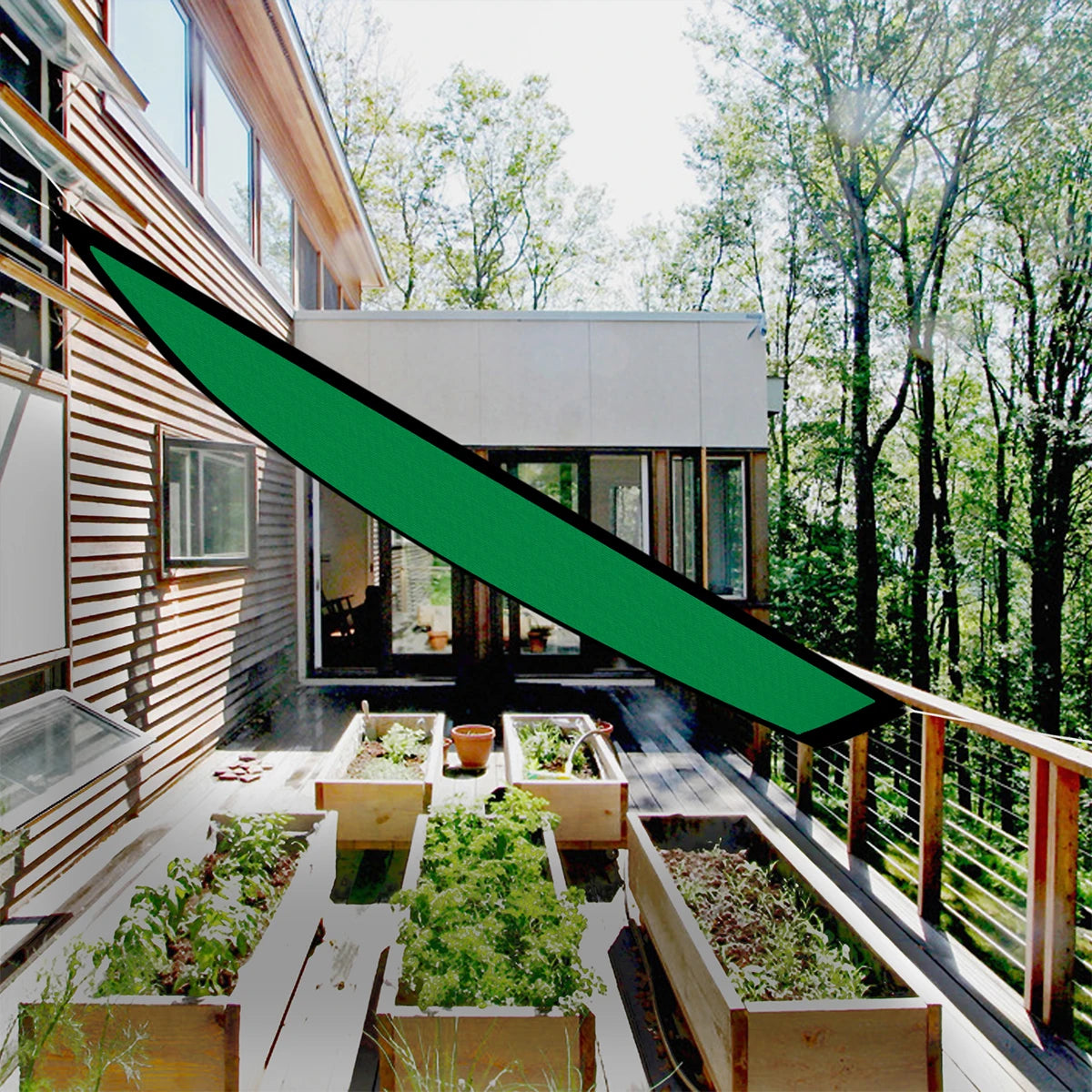 Sun Shade Awning Shelters Cloth Mesh Cover Outdoor Rectangle Sail Sunshade UV Protection  For Outdoor Plants Garden Patio Canopy