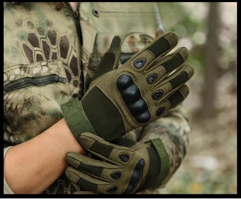 Tactical Military Gloves, Color Bullet Air Gun Shooting, Soldier Combat Anti Slip Bicycle All Finger Gloves, MEN'S Clothing GLOV