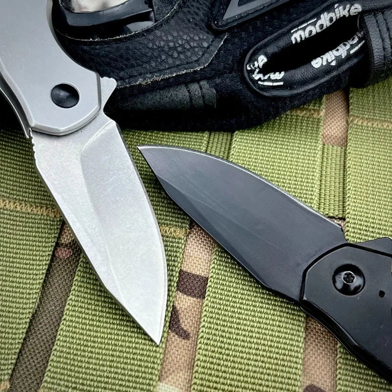 KS 1375 Pocket Knife 420 Steel Handle Outdoor Adventure Combat Sharp Cut Safari Multi-functional Camping Accessories Men's Gift