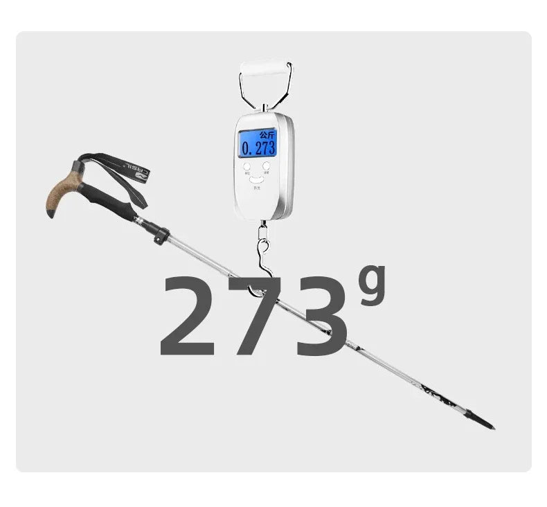 Camping Travel Hiking Stick Walking Cane Folding Walking Sticks Aluminum Alloy Crutches Trekking Cane Stretch Hiking Stick