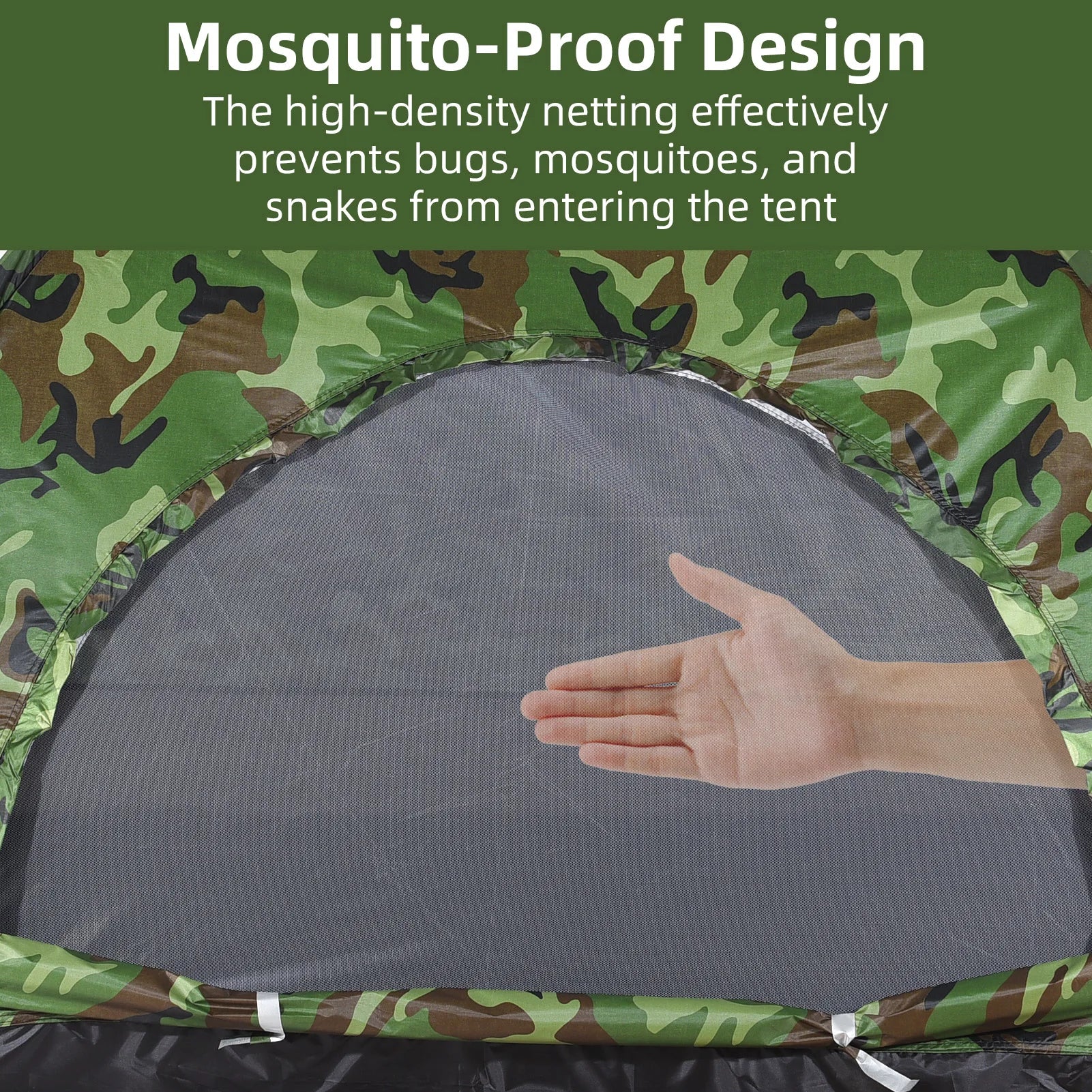 Tent for Camping 3-4 Person Capacity Waterproof Camouflage Dome Tent UV Protection Mosquito Net Easy Setup Family Tents