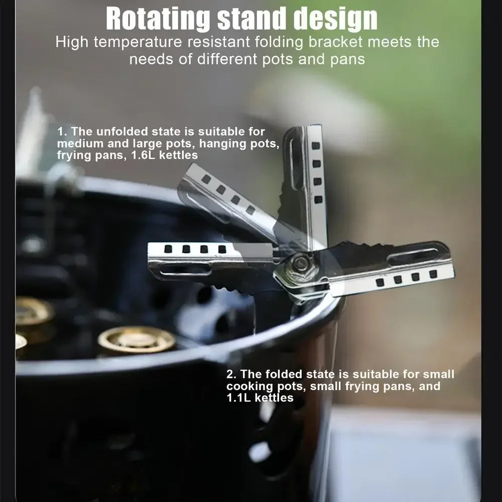 High Power Camping Stove Gas and Coal Stove Convenient Outdoor Camping Burner Gas Stove Windproof Stove Camping Fishing Burner