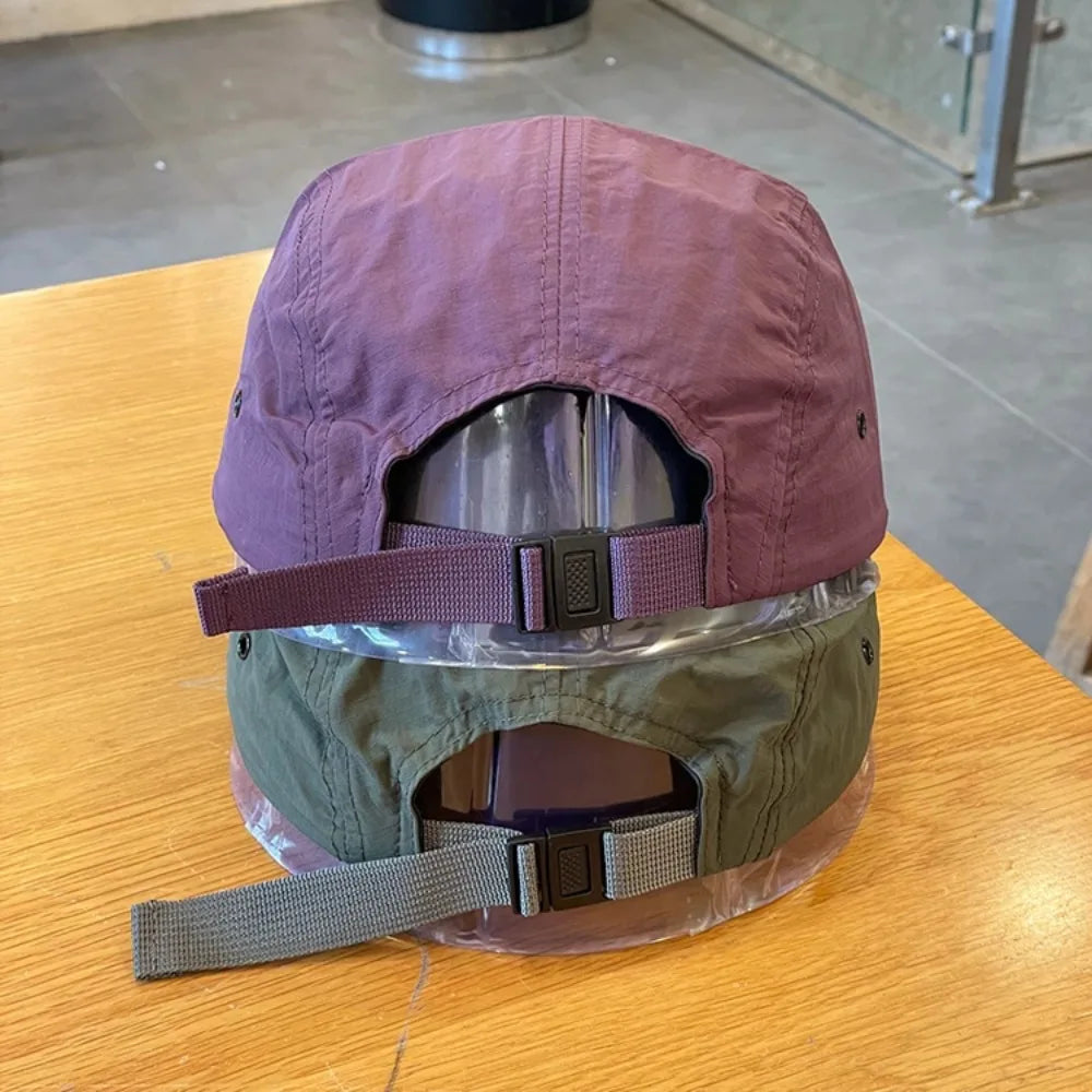 Casual Short Brim Camping Hat Quick-Dry Soft Sun Hats Adjustable Baseball Cap Men and Women