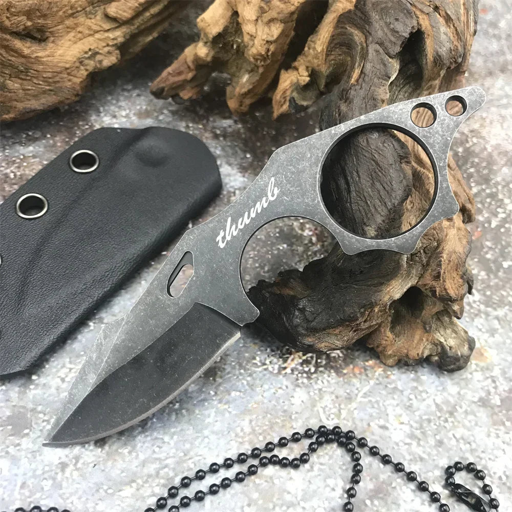 Mini Neck Knife Pocket Fixed Blade Small Lightweight Portable Outdoor Tactical Survival Knives EDC Multi-tool Keychain Knife