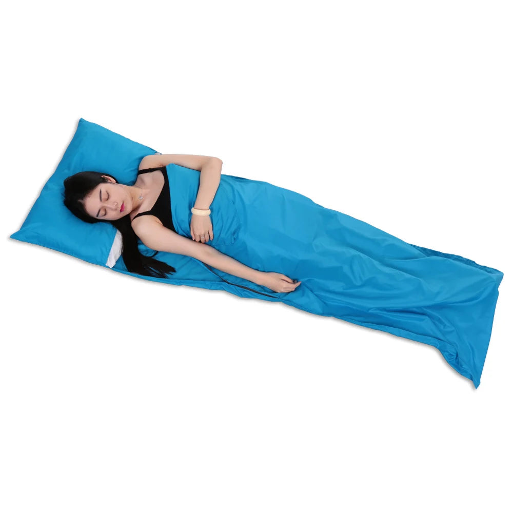 Sleeping Bag Lightweight Outdoor Liner Polyester Pongee Portable Single Sleeping Bags Camping Travel Hotel Sleep Bag 75*210CM