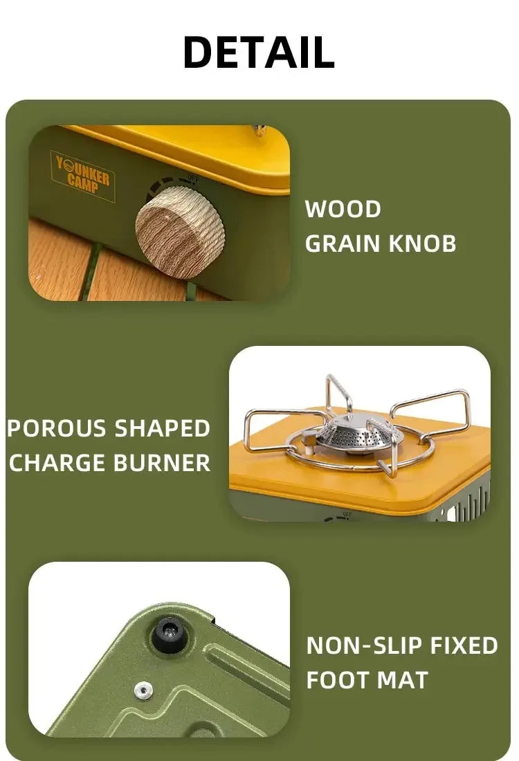 Outdoor Stove Camping Simple Design Compact Lightweight Easy To Carry High-strength Corrosion-resistant Diverse Safety Functions
