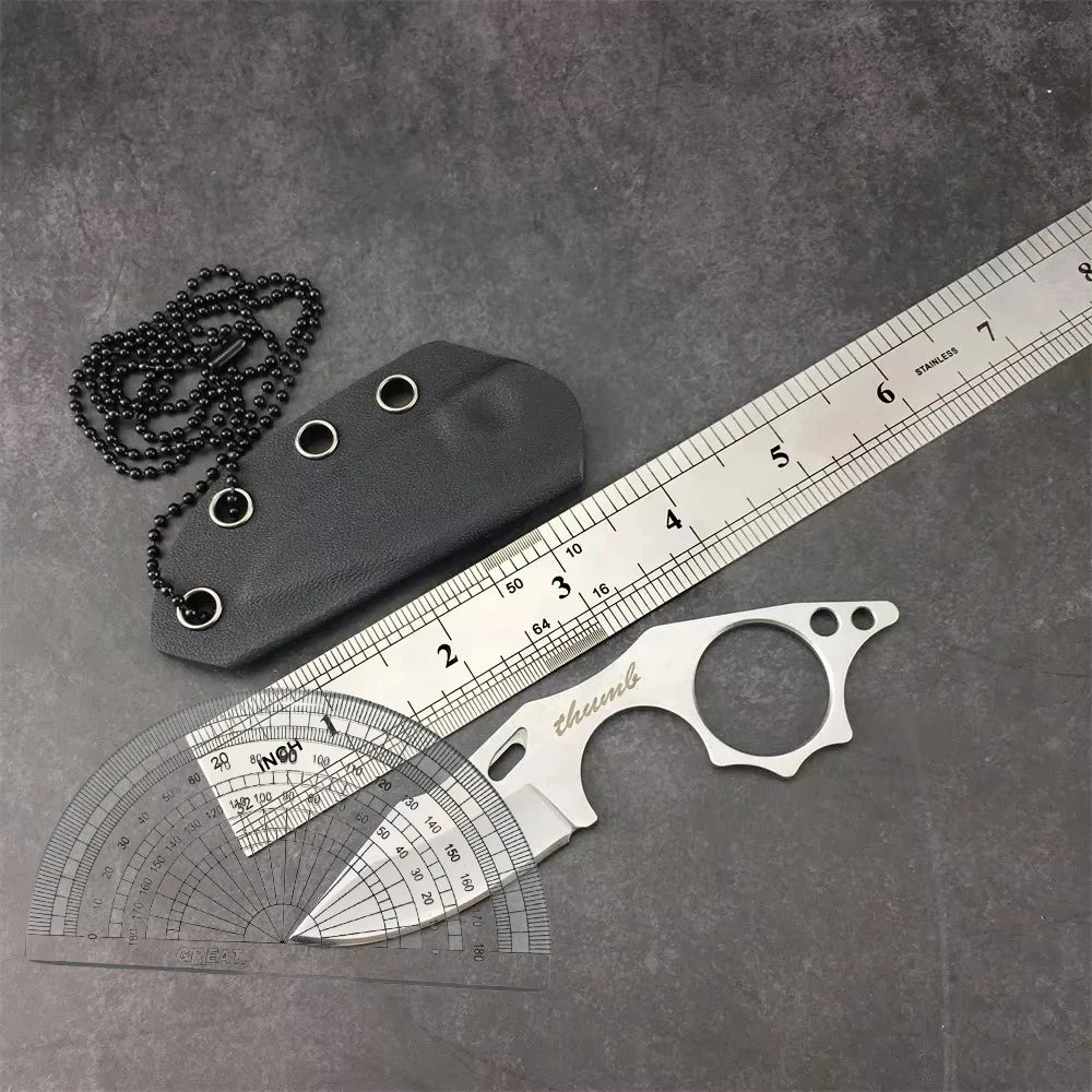 Mini Neck Knife Pocket Fixed Blade Small Lightweight Portable Outdoor Tactical Survival Knives EDC Multi-tool Keychain Knife