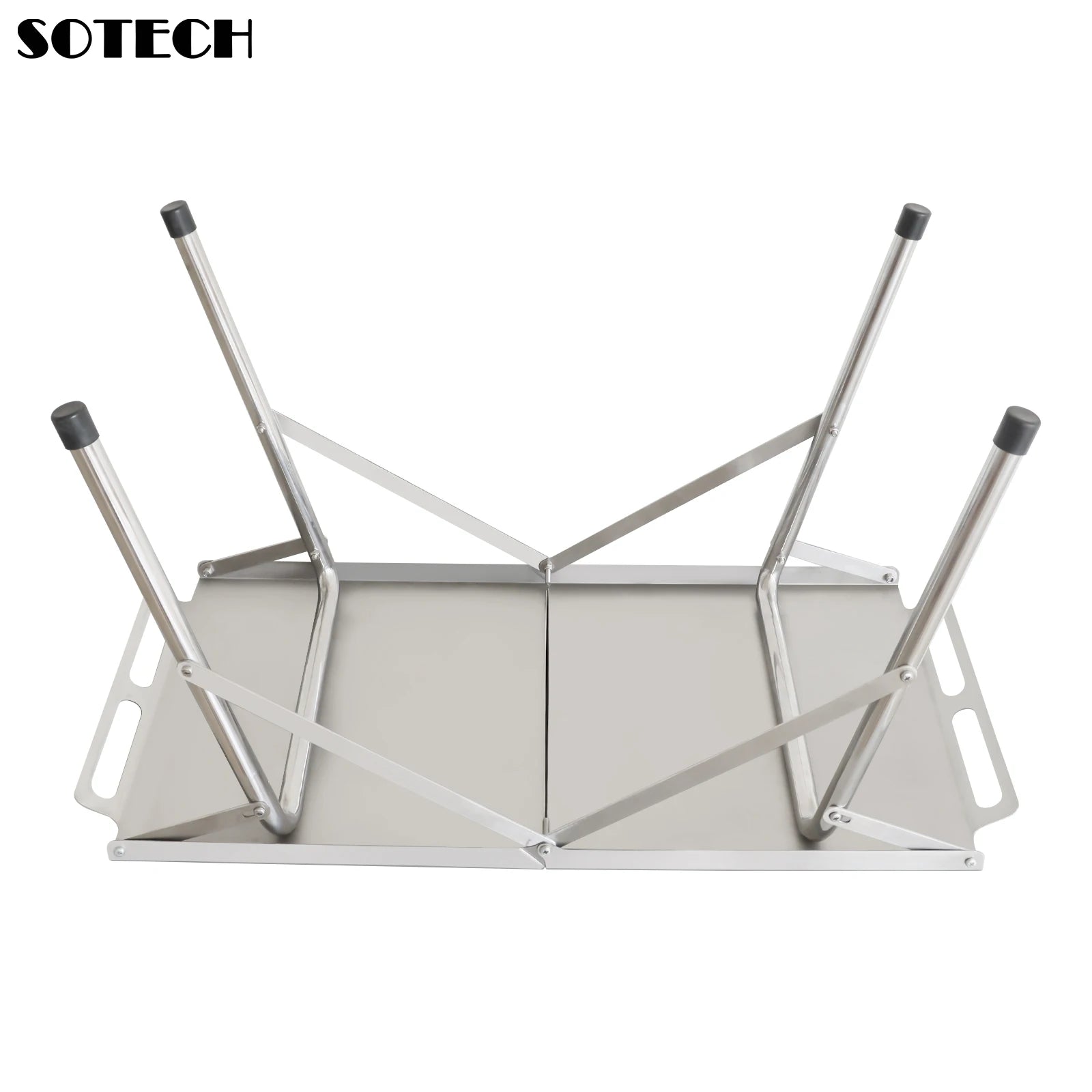 Outdoor Camping Folding Table Stainless Steel Portable Multi-functional Lightweight Table For Festival Party Picnic Hiking BBQ