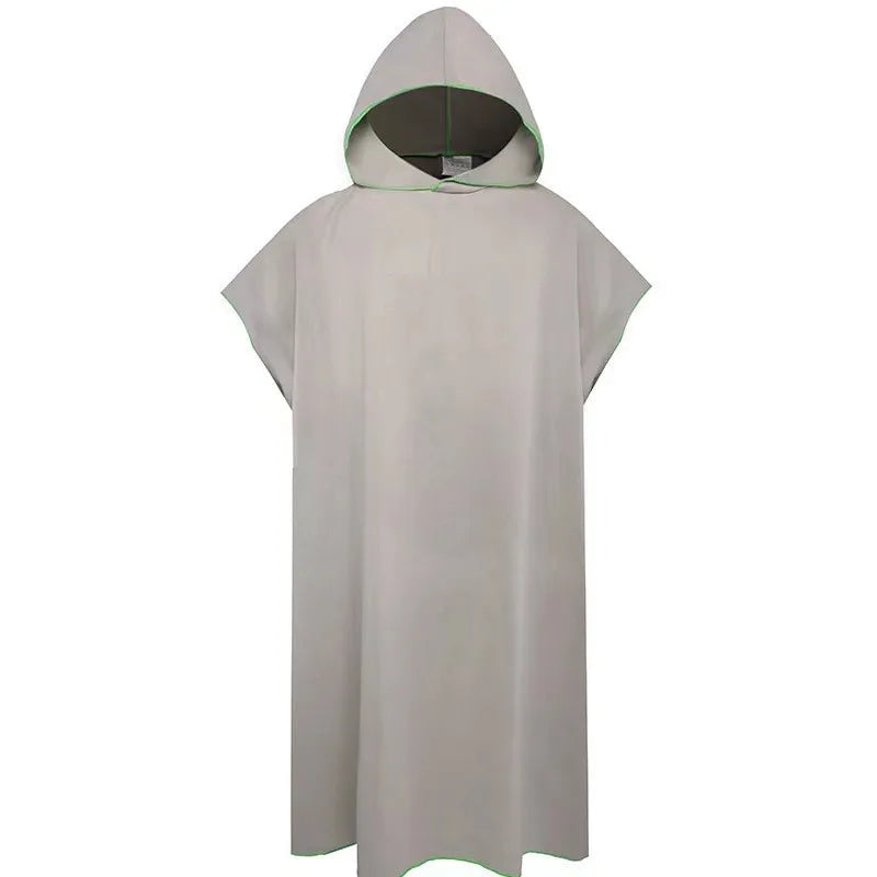Quick-drying Changing Robe Quick Dry Bathrobe Hooded Absorbent Bath Towel Swimming & Fitness Super Absorbent Bathrobe