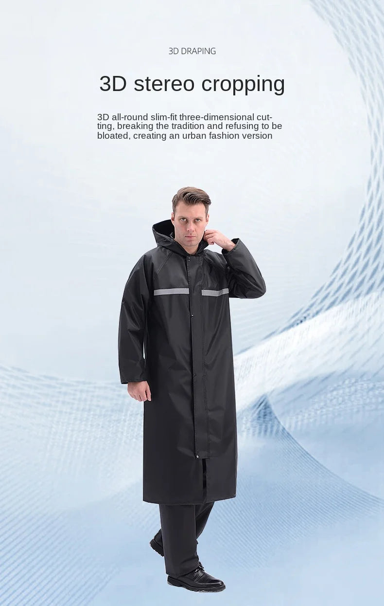 Rain Coat Motorcycle Raincoat Man Waterproof Suit Raincoats Overcoat Rainrainwater Outerwear Long Jacket Poncho Men Motorcyclist