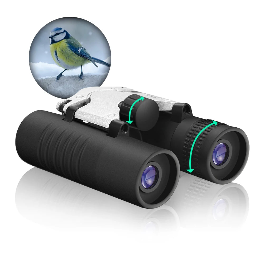 8x21 High Definition Large Field View Binoculars Easy Focus Mini Pocket Binoculars for Bird Watching Hunting Concert Theater