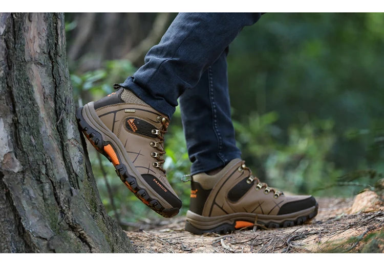 Men's Hiking Shoes Waterproof Wear-resistant Sports Camping Climbing Shoes Outdoor Trekking Tourism Shoe Fishing Hunting Boots