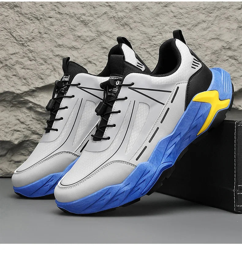 2025 New Men Hiking Shoes Outdoor Camping Resistant Non Slip Sneakers Male Casual Lightweight Lace-Up Walking Shoes