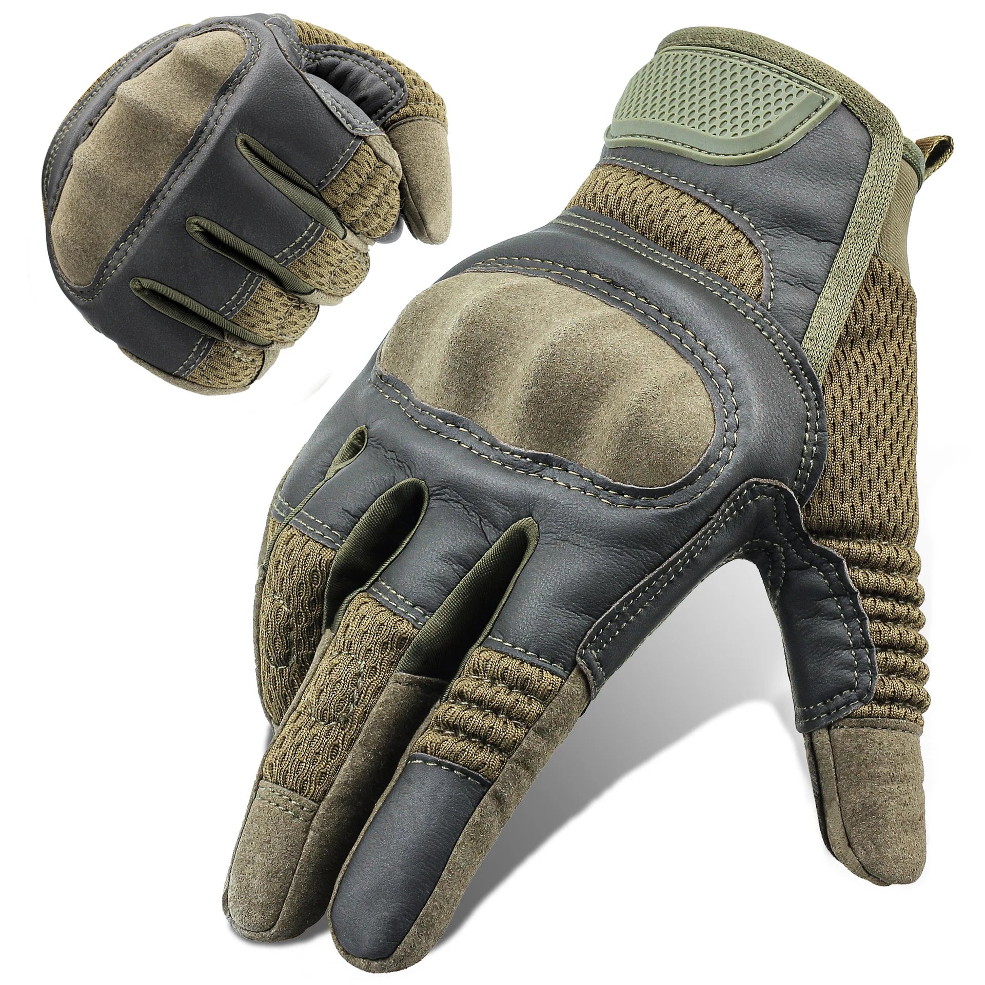 Tactical Gloves Touch Screen PU Leather Protective Shell Non-slip Gear Outdoor Hunting Paintball Motorcycle Sport Cycling Work
