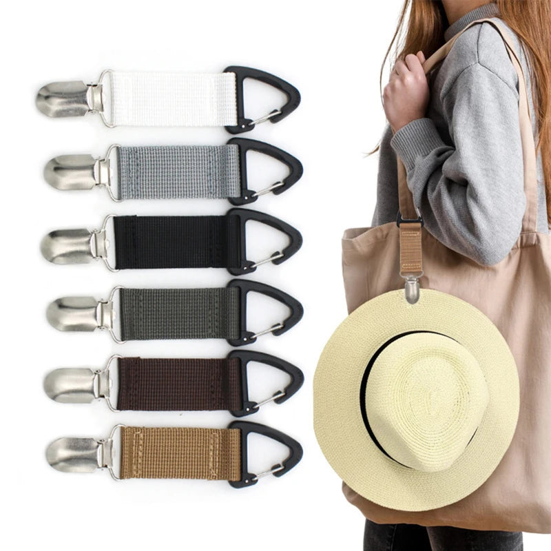 1Pc Hat Clip for Camping Traveling Hanging on Bag Handbag Backpack Luggage for Adult Outdoor Travel Beach Camping Accsesories
