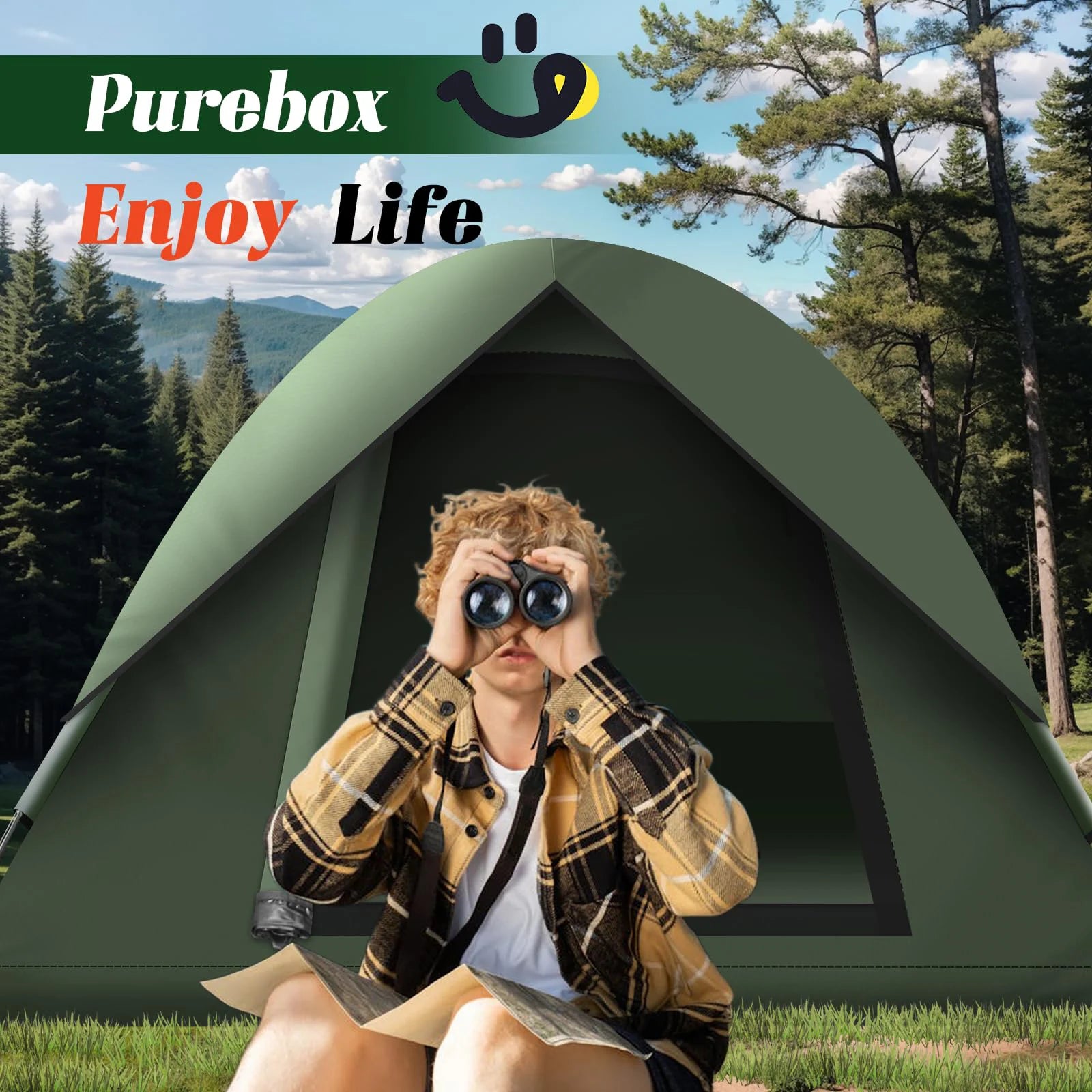 Portable Outdoor Folding Camping Tent Multi-Person Travel Tent Easy To Set Up Waterproof  Perfect For Beach Outdoor Fishing