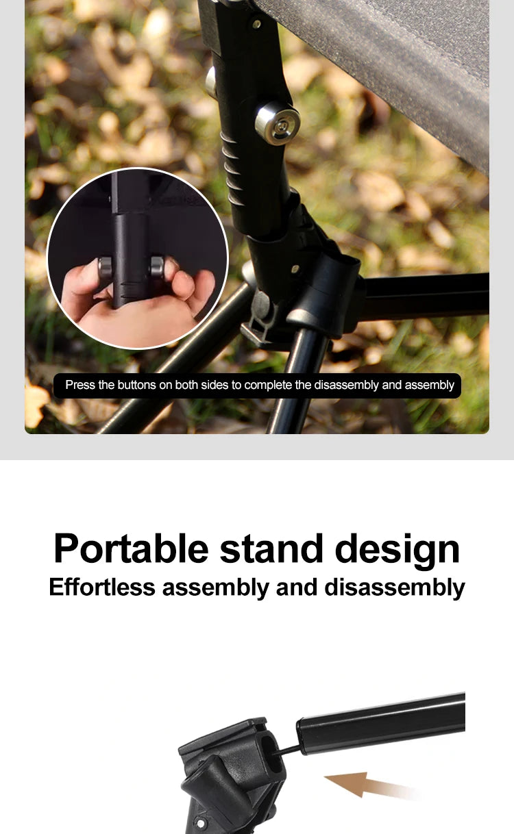 Military Camping Cot 600D Oxford, Portable Folding Bed 210x80cm, 4kg Lightweight, Compact for Outdoor Hiking Travel