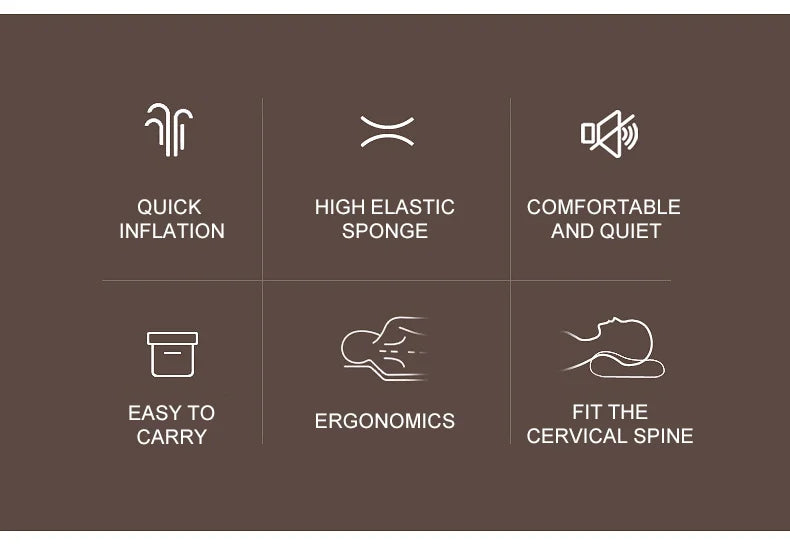 Westtune Camping Pillow Portable Self Inflating Sleeping Pillow 3D Ultralight Sponge Compact Pillow Outdoor Travel Neck Pillow