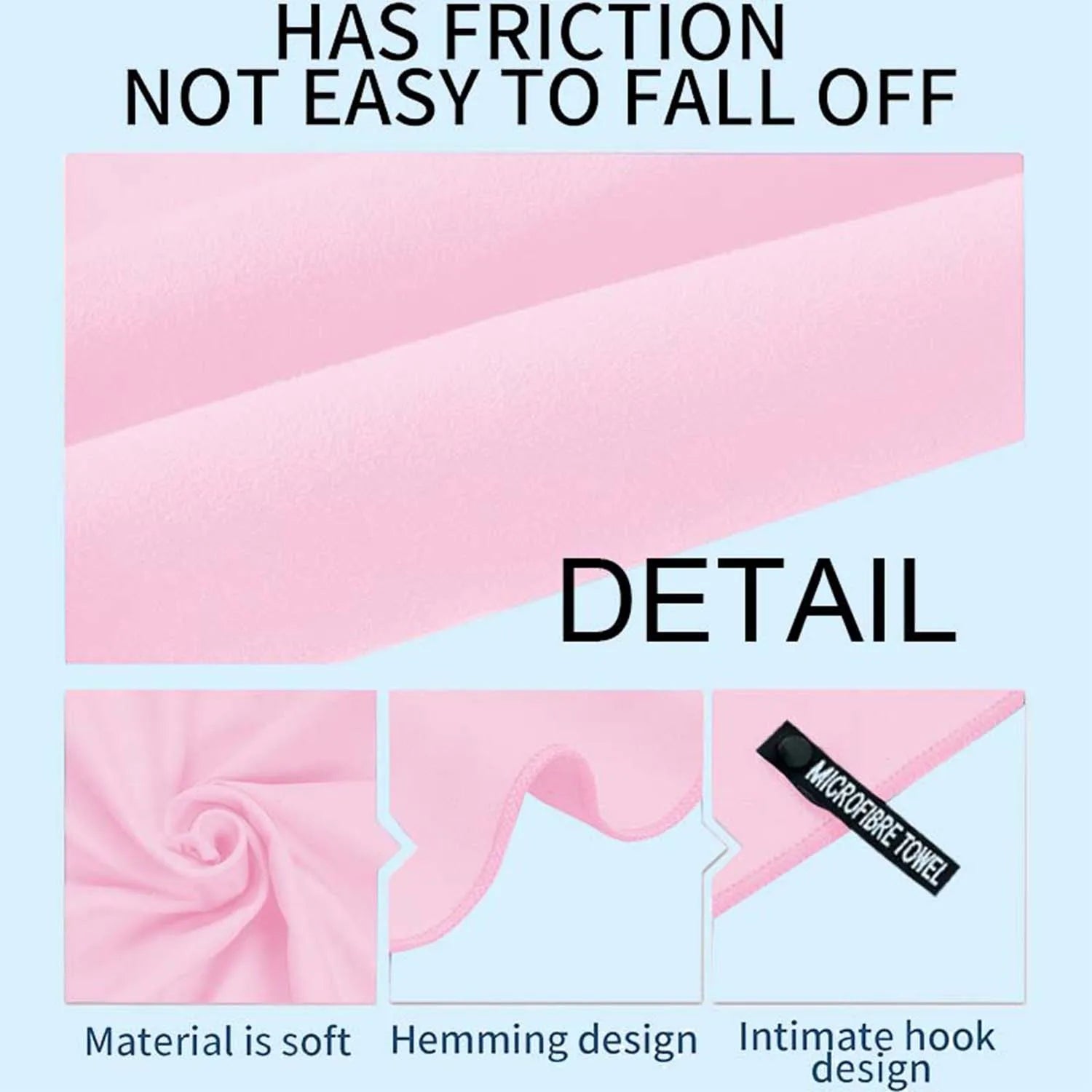 2 piece set quick drying towels for sports, fitness, swimming, beach, sweat water absorption, suitable for outdoor camping