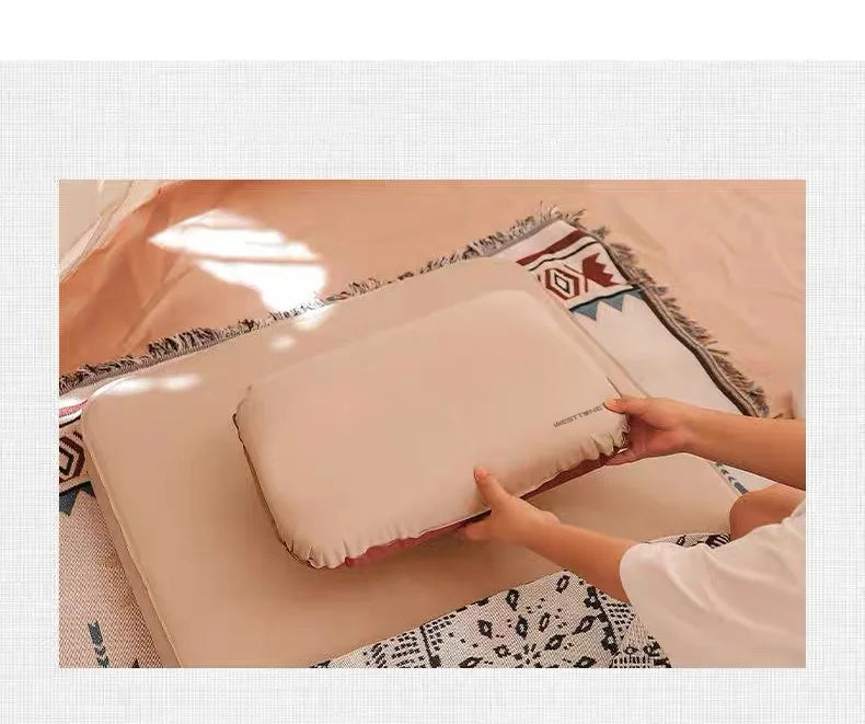 Westtune Camping Pillow Portable Self Inflating Sleeping Pillow 3D Ultralight Sponge Compact Pillow Outdoor Travel Neck Pillow