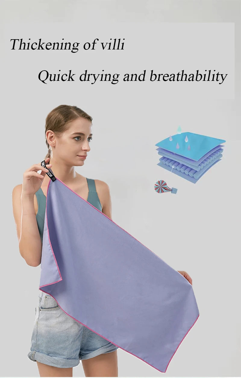 Quick-Drying Sports Towel 40x80/76x152CM Blue Grey Green Orange Swimming Gym Fitness Camping Running Beach Washcloth Towels