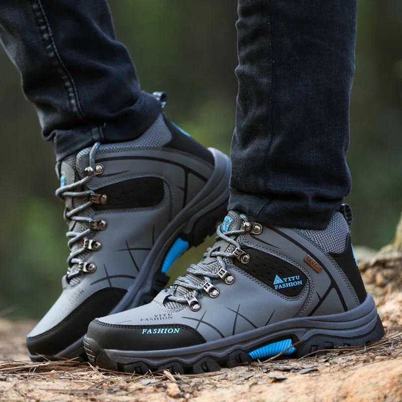 Hiking Shoes Men Ankle Boots Outdoor Camping Anti-collision Climbing Shoe Lace Up Climbing Trekking Sneakers