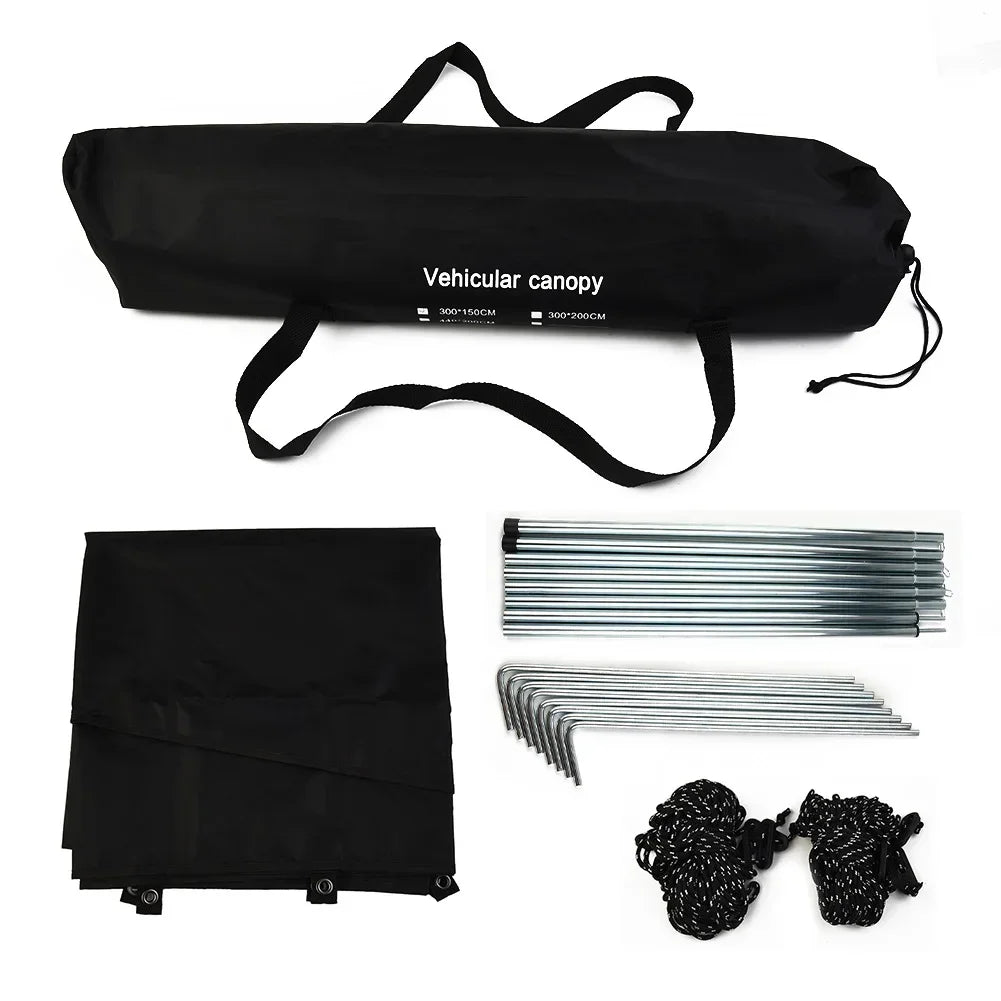 Camping Tent Automobile Suv Side Roof Top Awning Sun Canopy Sunshade For Motorhome Van Campervan Suv Black Car Awning