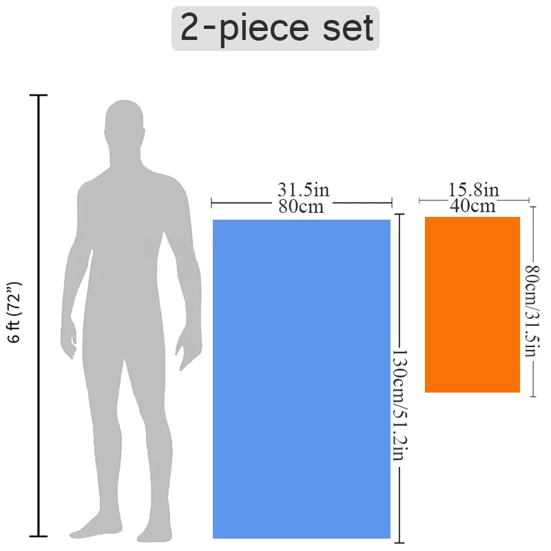 2 piece set quick drying towels for sports, fitness, swimming, beach, sweat water absorption, suitable for outdoor camping