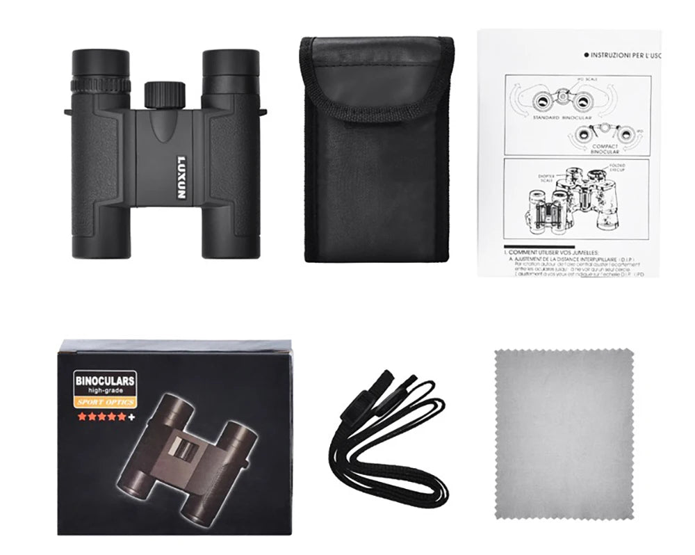 Binoculars 15x25 for Adults Waterproof Durable & Clear Binoculars with Low Light Night Vision for Sightseeing Concerts BirdWatch