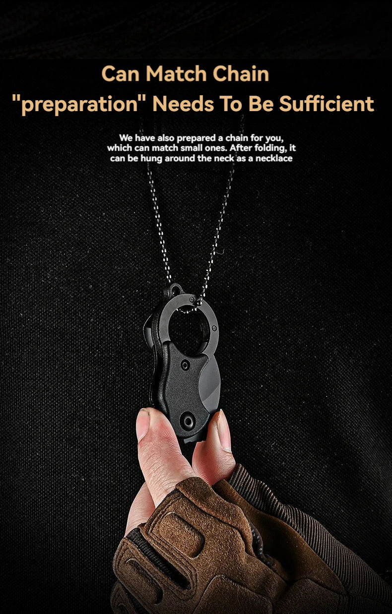 NEW Mini Keychain Pocket Knife Stainless Steel Camping Small Mini Portable Knife Peeler Fixed Blade Multi EDC Tool with Chain