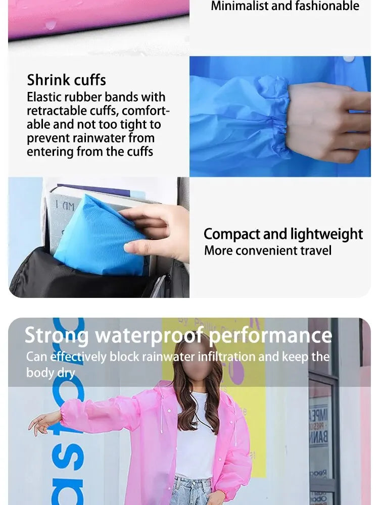 Raincoat Non-disposable Unisex Thickened Waterproof Outdoor Clothing Long Section of Anti-storm Rain Rainwear